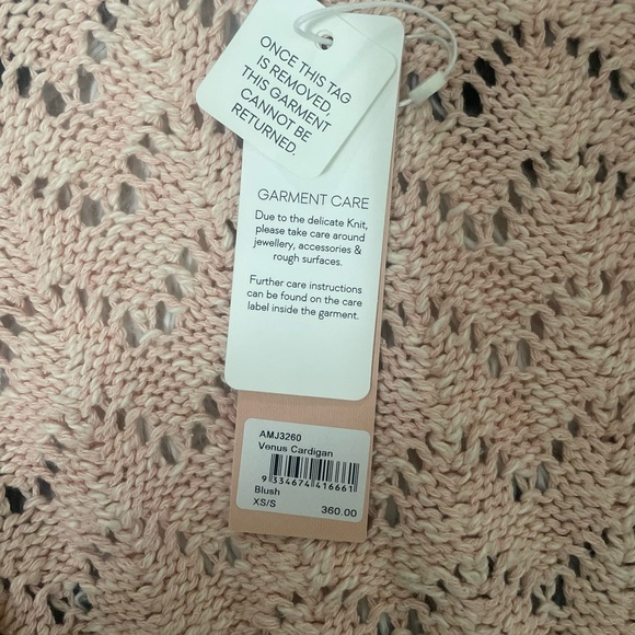 New alice McCALL Women's Cream and Pink Knit Cardigan - Picture 8 of 8